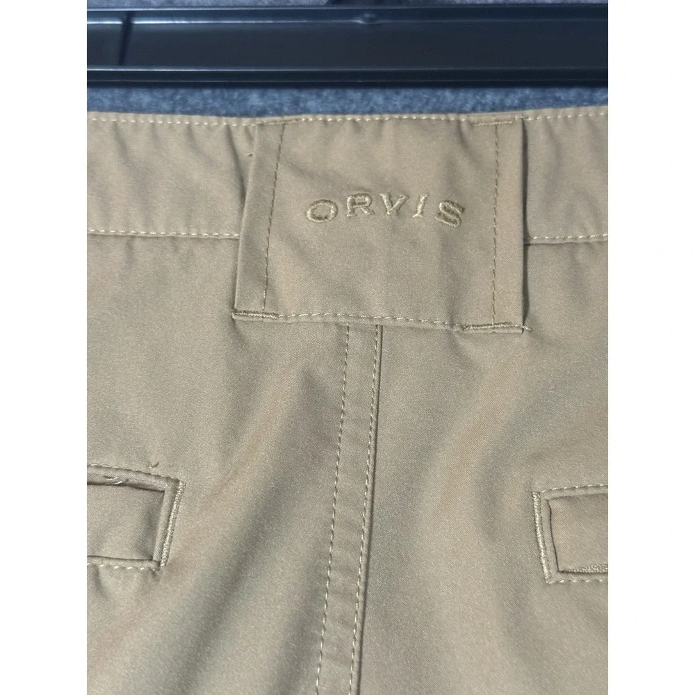 Orvis Men's Khaki Lightweight Performance Hiking Shorts Size 38